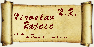 Miroslav Rajčić vizit kartica